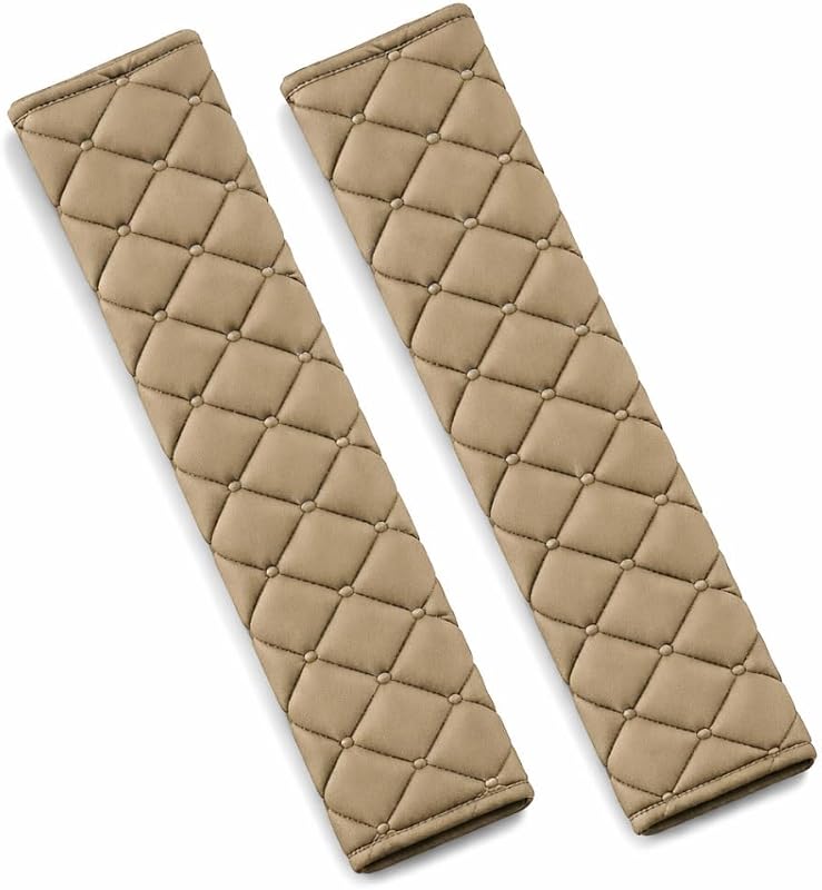 Almofada para Cinto de Segurança Andalus Brands com Fecho de Contato – 2 unidades, Cáqui, 27,43 cm