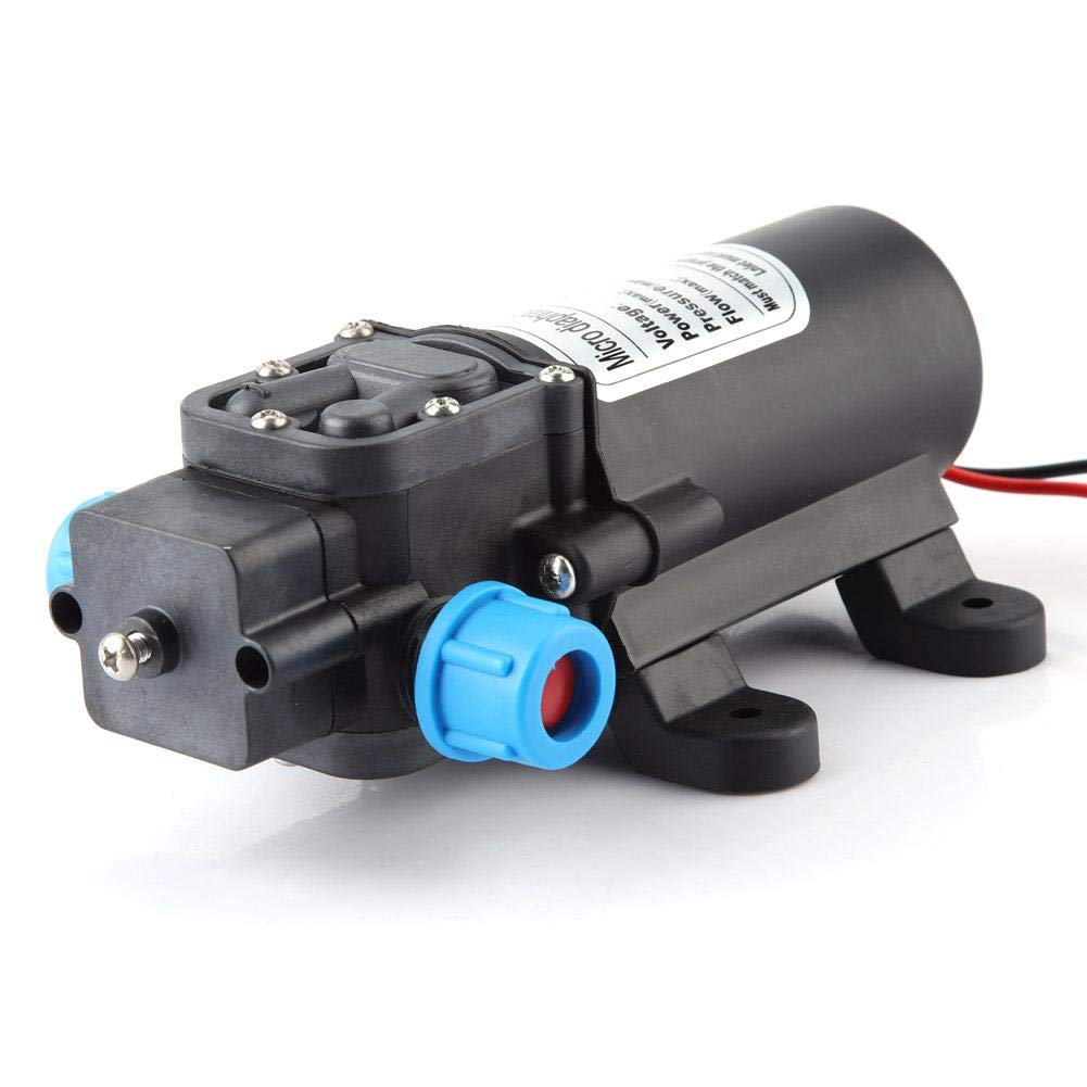 Pompe à Diaphragme, Pompe à Eau Haute Pression de Pompe d'Amorçage Automatique Électrique 12V 60W avec Pressostat pour Pulvérisation Agricole, Nébulisation Artificielle, etc