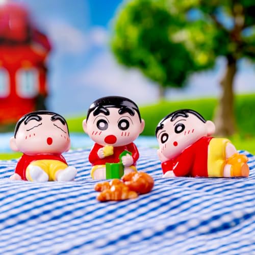 Image of Shinchan Cartoon Miniature Resin Figurines for Home Decor & Car Decor | Cute Idols for Christmas, New Year, Birthday & Valentine Gifting | Gift for Couple, Girlfriend, Boyfriend, Kids & Thanksgiving