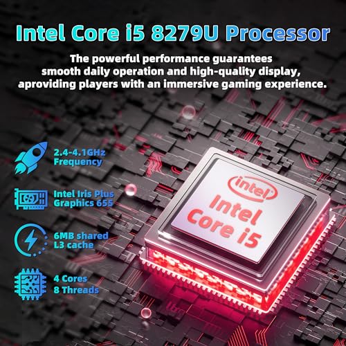 Image of 15.6 inch Business Laptop Core i5-8279U(4C /8T, Up to 4.10 GHz) 16GB 512GB NVMe SSD Win 11 Pro Backlit Keyboard Fingerprint Bluetooth for Student Work Gaming