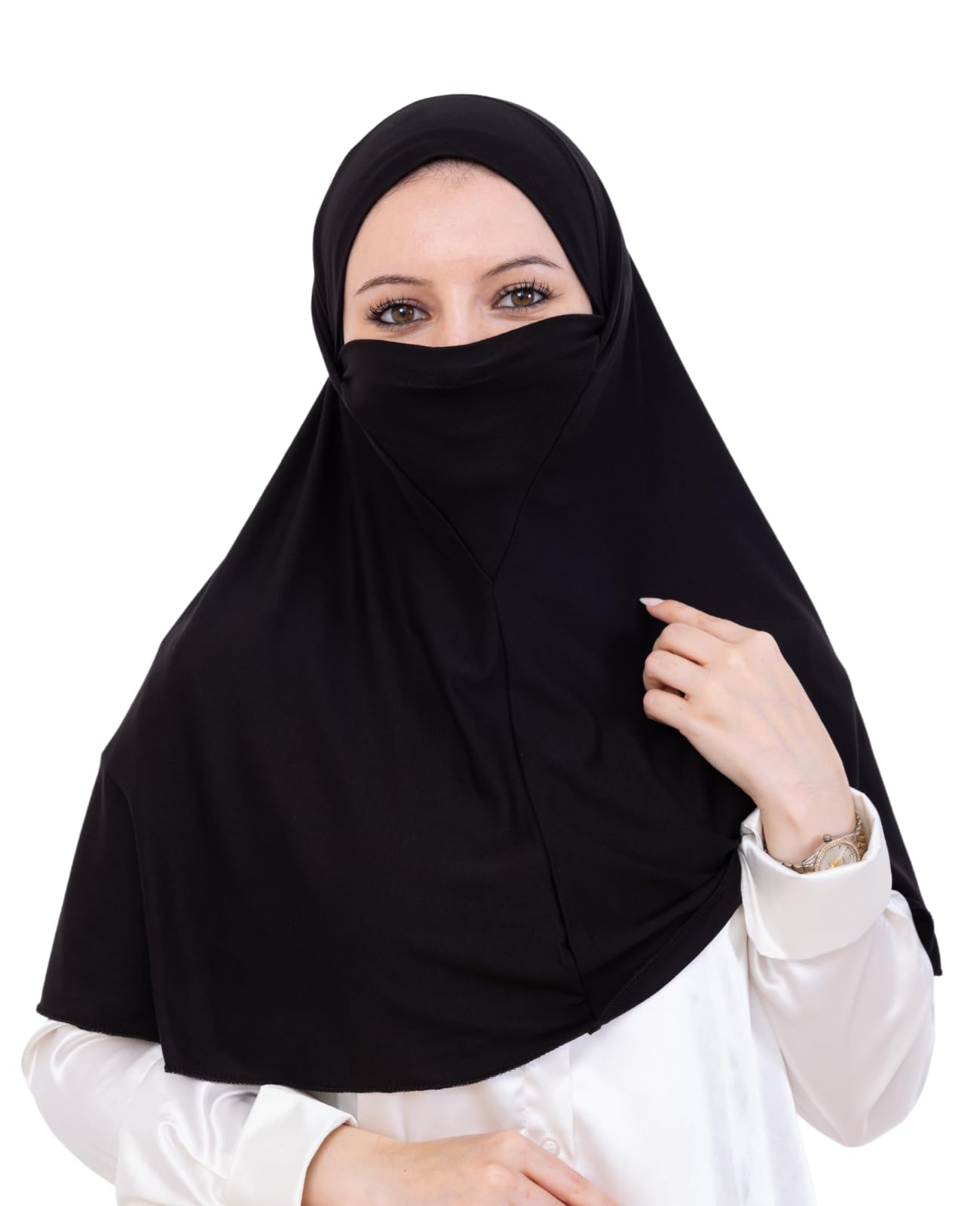 Prien Łatwy do noszenia hidżab dla kobiet, muzułmański natychmiastowy turban z nikabem, islamskie ubrania, miękki szalik do modlitwy, Abaya, Khimar