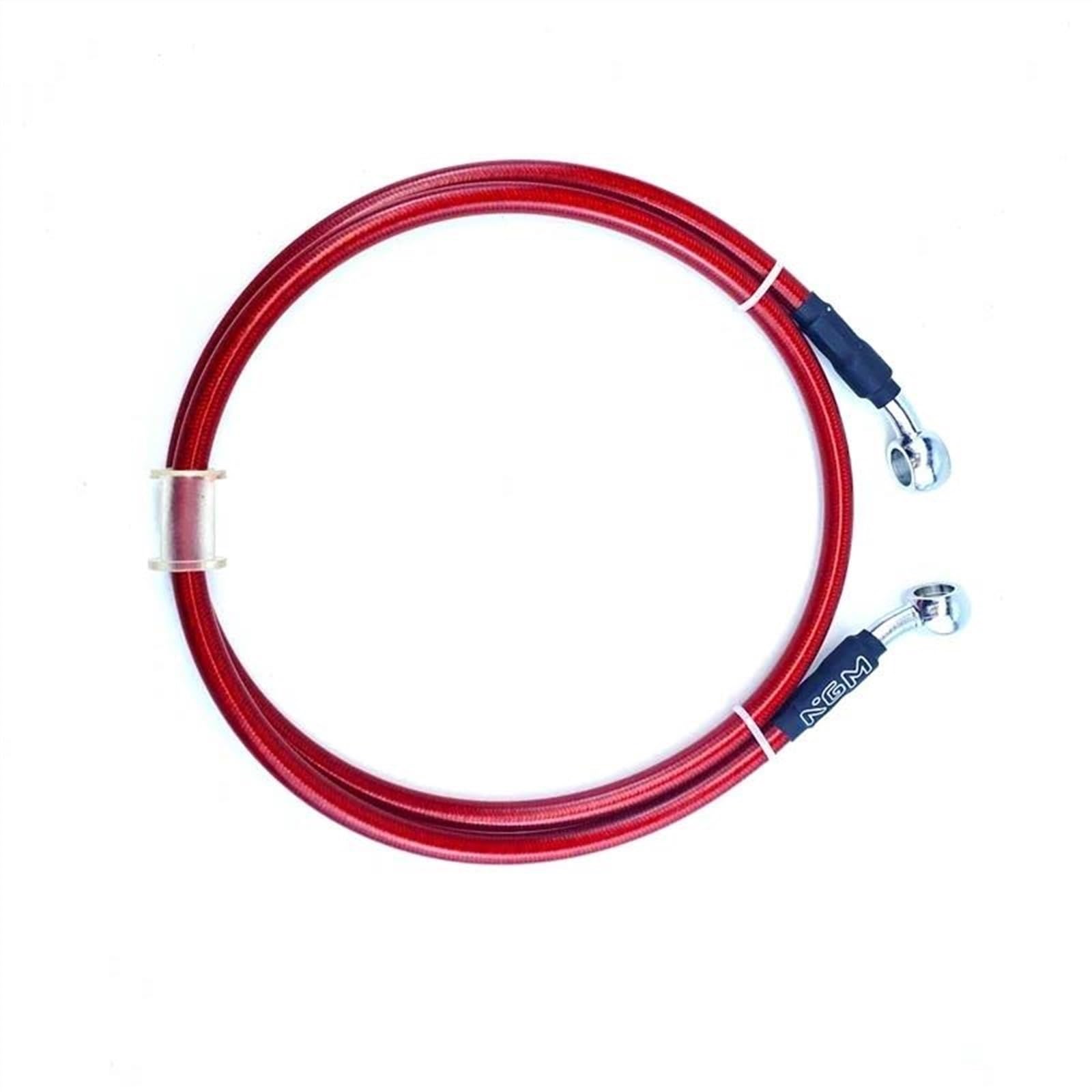 Ksxzw Black- Silver Motorbike Part Universal Motorcycle Hydraulic Brake Hose Line Cable 28 Degrees Dia 10Mm Pipe Braided Oil 2200Mm(Black- Silver)