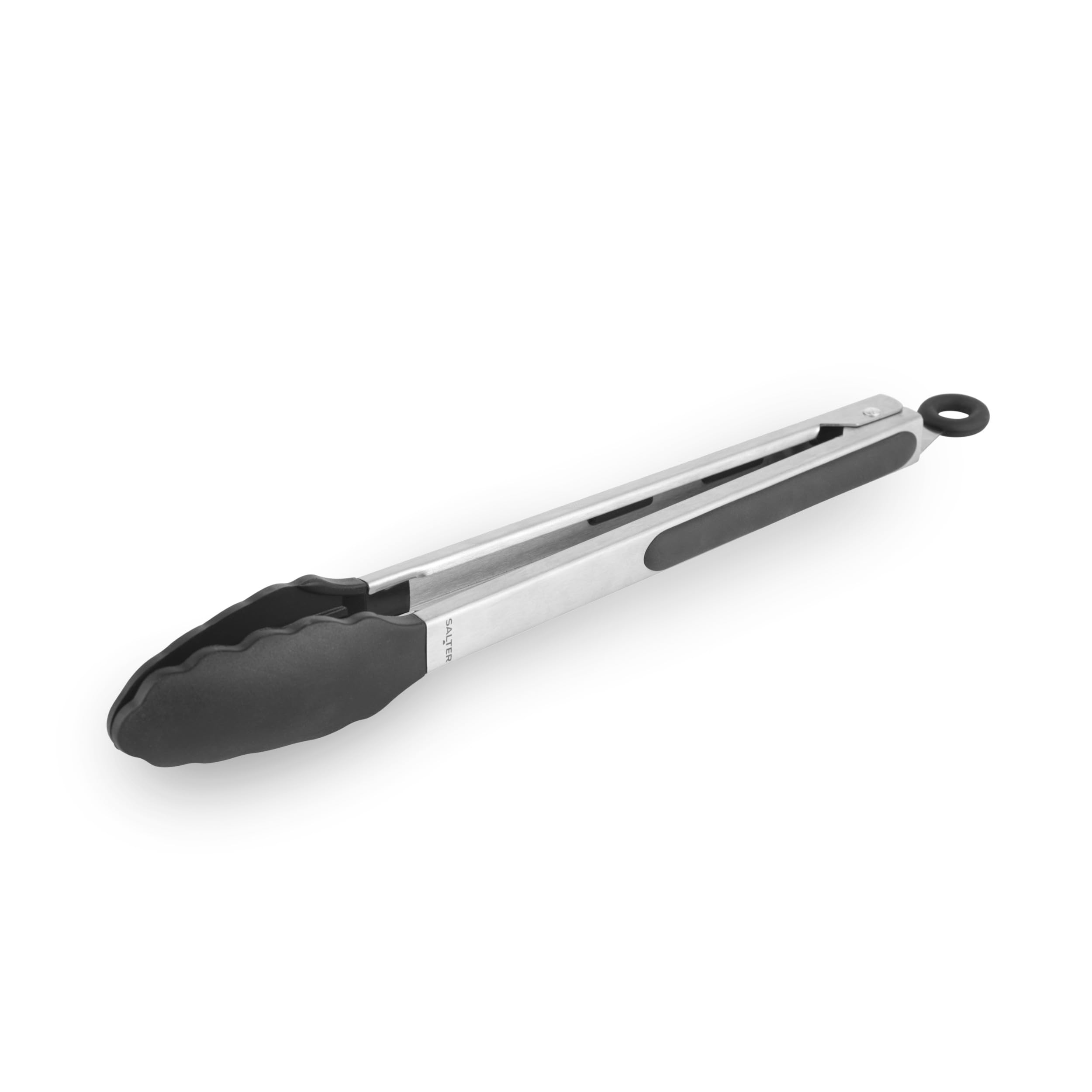 Salter Expert 12” Locking Tongs – Non-Stick Safe, Heat-Resistant Silicone, Dishwasher Safe, for Meat, BBQ, Frying, Serving, Air Fryer, Salad, Buffet, Easy to Clean, Durable