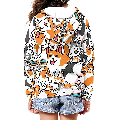 Image of Unisex Zipper Sweatshirt Boys Girls Hooded with 2 Pocket Pullover Hoodies for 6-16Y Kids