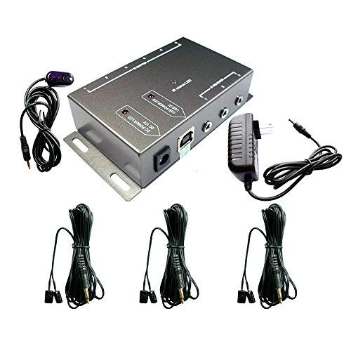SZBJ IR Receiver Accessories for IR Repeater Kit,IR Repeaters Accessories (3 Dual Head, Gray)