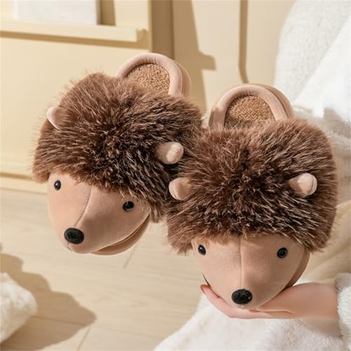 Hedgehog slippers Plush slippers Cartoon animal slippers Warm slippers Men's and women's slippers Slipper Non slip slippers Indoor slippers2