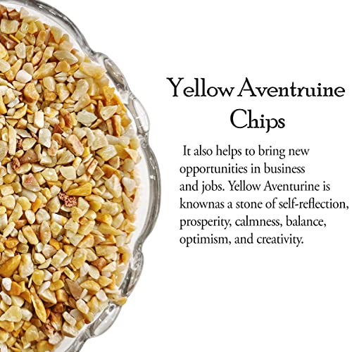Image of Healing Crystal Chips for Vastu Natural Yellow Aventurine Chips Stone 250 Gm Yellow Aventurine Crystal Stone Chips Dust Raw Rough Stone for Reiki Healing Meditation
