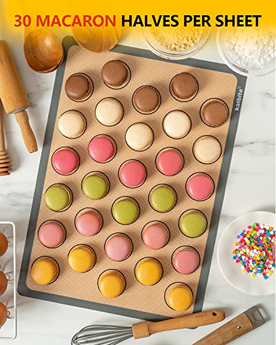 Katbite BAKING MAT S, Katbite Silicone Macaroons Baking Mat Set Of 2 Half Sheet (11 5/8 Inch X 16 1/2") Reusable & Nonstick Macarons Baking Supplies Silicone Bakeware Mats thumb #3