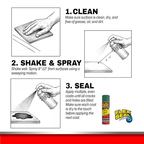 Image of Flex Seal, 14 oz, Green, Stop Leaks Instantly, Waterproof Rubber Spray On Sealant Coating, Perfect for Gutters, Wood, RV, Campers, Roof Repair, Skylights, Windows, and More