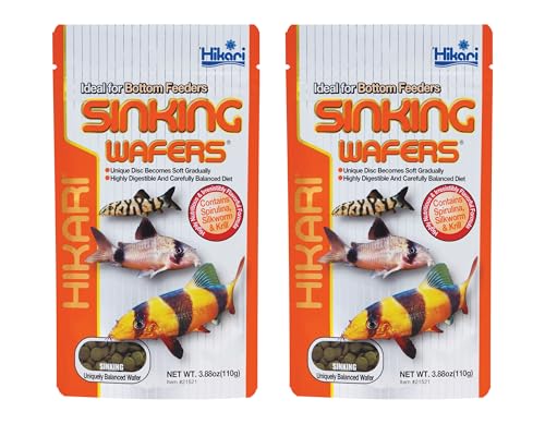 Hikari Tropical Sinking Wafers for Catfish Loaches and Bottom Feeders 3.88 Ounces [2-Pack]