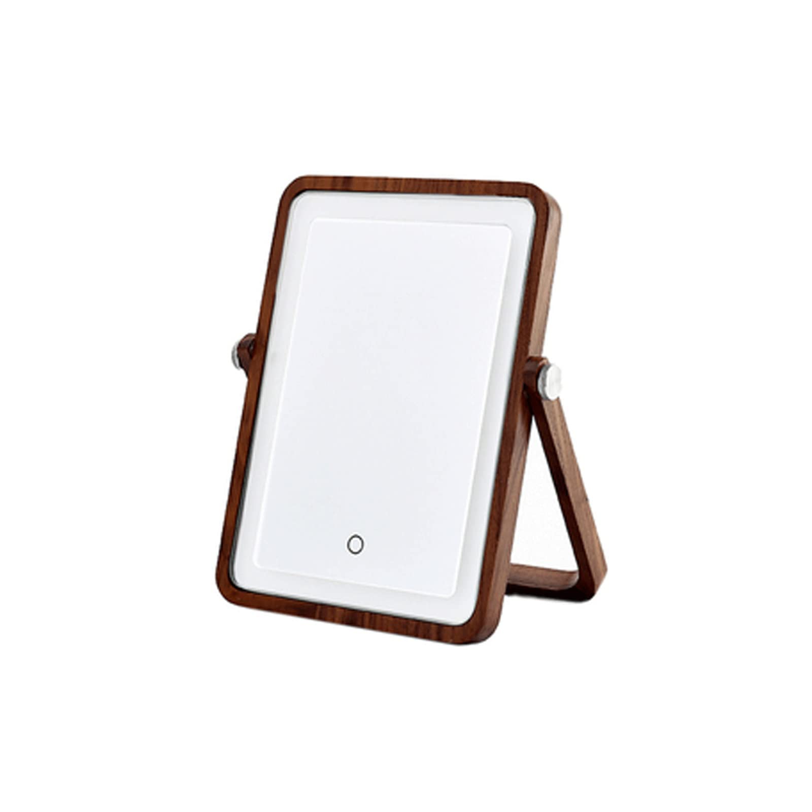 ZHANGNA Vanity Mirrors, USB Charging Wooden LED Makeup Mirror，Suitable for The Living Room, Entrance Hall, Bedroom, Study Room, Dressing Table, Etc.