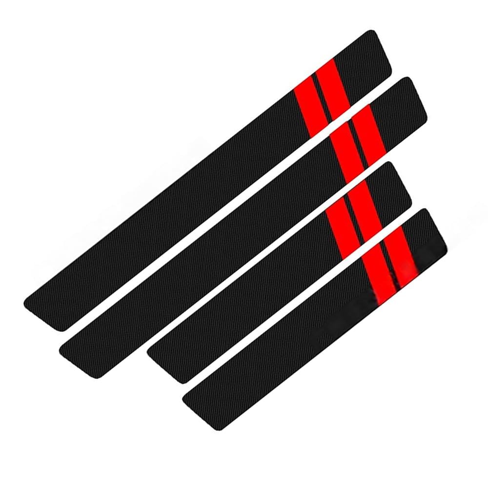 EIWXEFQT 4Pcs Car Door Sill Protector Strips, for Toyota Yaris Hybrid 2020-2024 Car Door Sill Scuff Plate Kick Plates Black Rubber Anti-Scratch Trim Cover,A