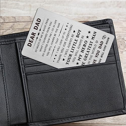 Dad Gifts from Son for Men - I Love You Dad - Dad Birthday Engraved Wallet Card Gifts4