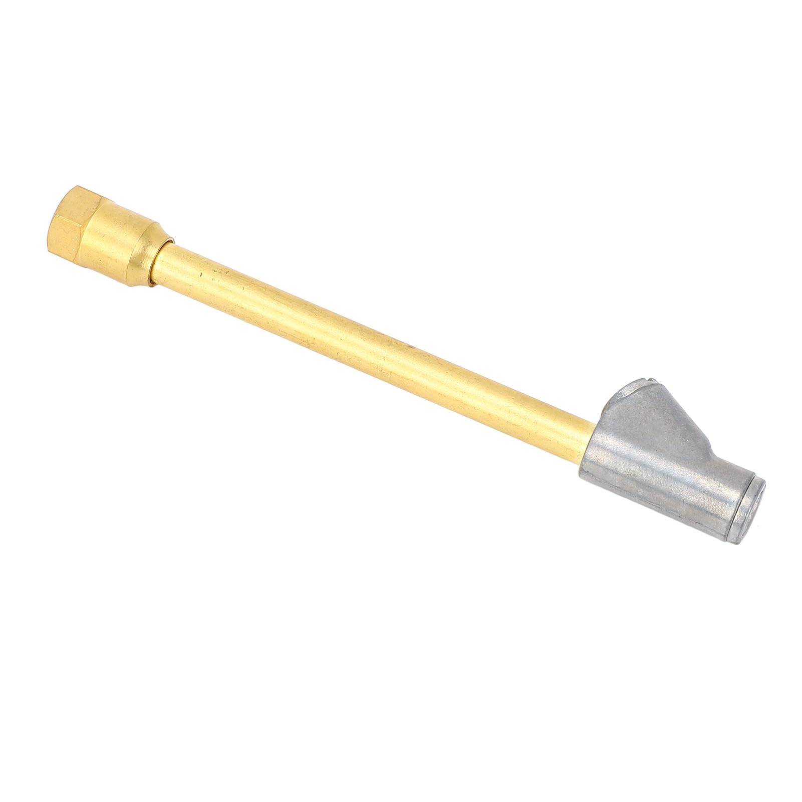 Cocoarm Mandrino Ad Aria a Doppia Testa Mandrino Ad Aria per Pneumatici in Ottone e Lega di Alluminio 1/4 Pollici FNPT Connessione a 2 Vie Design Esteso da 6/5 Pollici per Gonfiaggio Pneumatici per