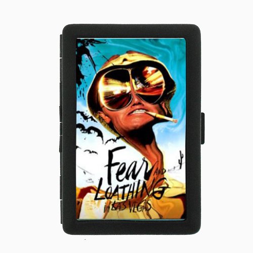 Hunter S. Thompson Fear And Loathing Double-Sided Black Color Cigarette Case, ID Holder, and wallet D-054