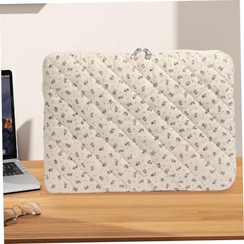 Funda acolchada para portátil 13" floral morada miniatura 6