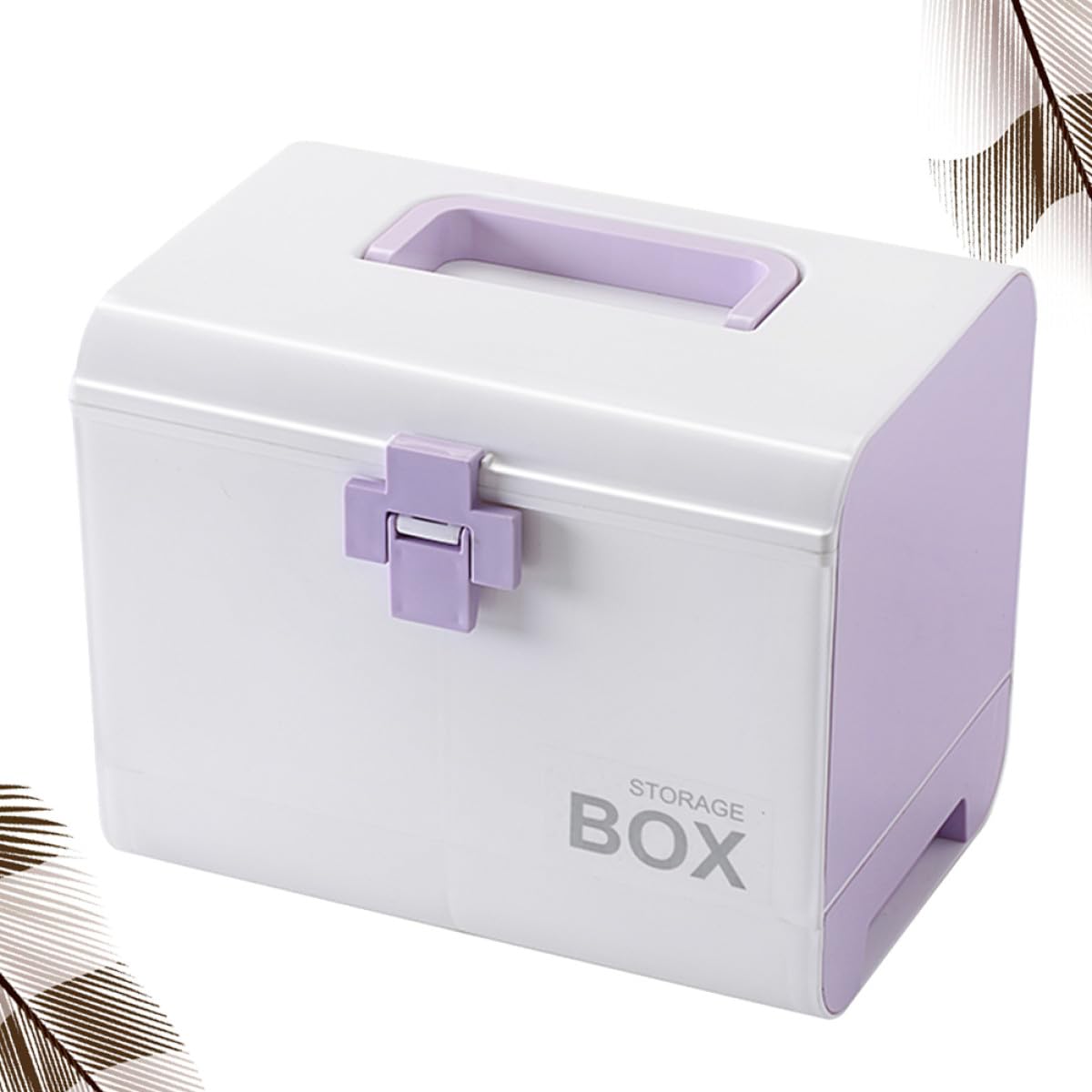 Caja de Medicinas Portátil para Hogar Tiendas y Exteriores Organizador de Estuche de Almacenamiento para Medicamentos Morado para Familia de Medicamentos