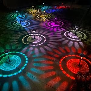 Becomlight Solarlampen für Außen Garten – 6 Stück RGB Farbwechsel & Warmweiße Solarleuchten Garten, IP67 Wasserdicht LED…