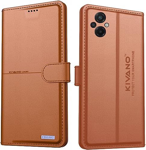 Image of KIVANO Compatible with Xiaomi Poco M5 Flip Cover | Leather Finish | Inside Pockets & Inbuilt Stand | Shockproof Wallet Style Magnetic Closure Back Cover Case