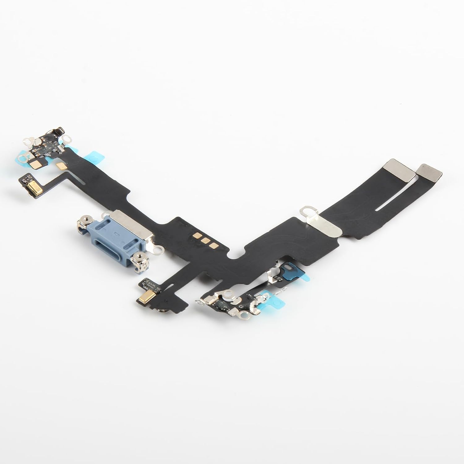 for iPhone 14 Plus Lightning Charging Port Replacement (Blue) USB Dock Connector Flex Cable Assembly Includes Waterproof Tape & Tool Kit for A2886 A2632 A2885 A2896 A2887