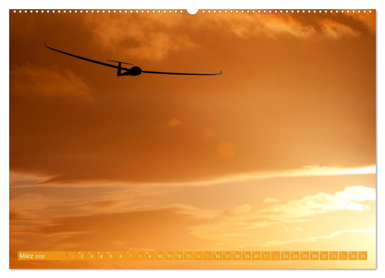 Meister in der Schwebe: Segelflugzeuge (Wandkalender 2026 DIN A2 quer), CALVENDO Monatskalender: Segelflieger: Die Nachfahren Otto Lilienthals (CALVENDO Mobilitaet)