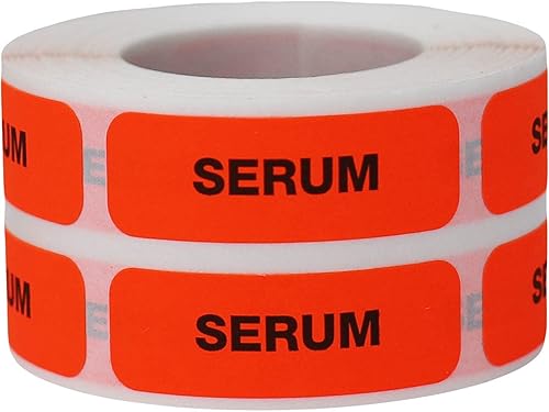 Etiquetas médicas para el cuidado de la salud del suero 0.5 x 1.5 pulgadas, 500 pegatinas en total