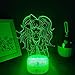 Lámpara de ilusión 3D Luz de noche LED Danganronpa figuras de anime junko enosima regalo rgb sala de juegos de neón Lámpara de mesa Lámpara de mesa Decoración de escritorio