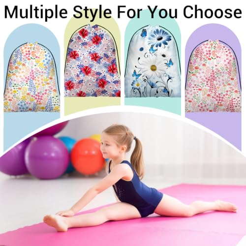 Image of US Flag Drawstring Bag Portable Patriotic Pouch Bag for Outdoor Party Holiday