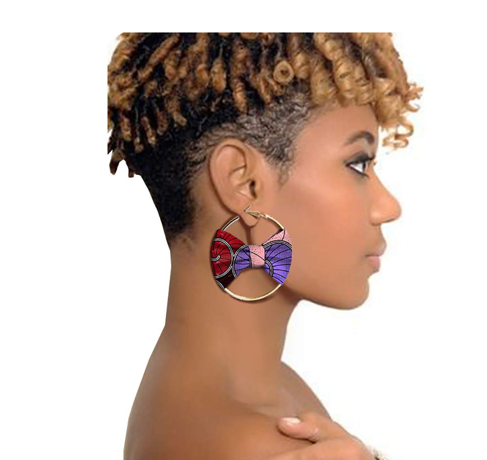 Amazon.co.jp: アフリカ民族バティックリボンピアス EARRING001 