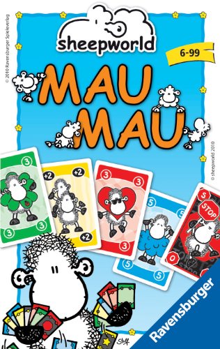 Preisvergleich Produktbild Ravensburger 23303 - Sheepworld: Mau Mau - Mitbringspiel