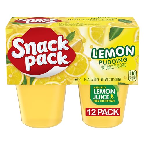 Snack Pack Lemon Pudding Cups, 4ct, 12 packs (total 48 cups)