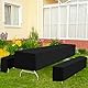 YMHPRIDE Biertischhussen 2er-Set, Schwarz Bierbankhusse und Tischdecken, Set für 70 cm Tischbreite, Bierzeltgarnituren 220 x 70cm für Gartenbankett-Gartenmöbel-Bezüge.