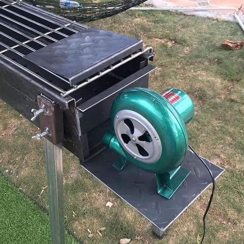 Ręczny wentylator do grilla – wydajna elektryczna dmuchawa, niskoszumowa dmuchawa węglowa, korba ręczna na kemping (60 W) - idealna do wydajnego przepływu powietrza i grillowania