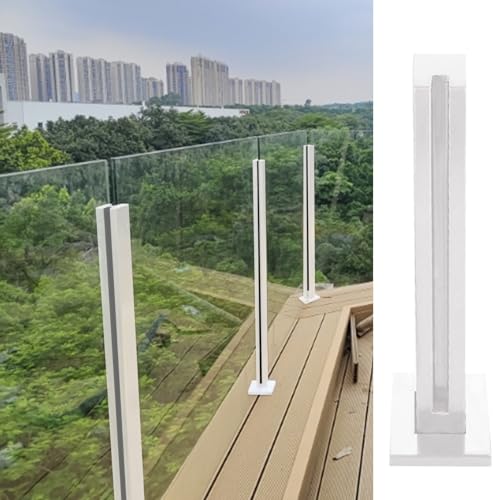 Poteau de balustrade en verre en inox pour fixation au sol de garde-corps extérieur