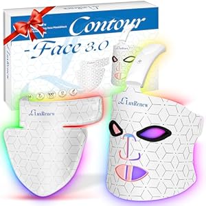 Red Light Therapy Mask & Neck,7 Colors Led Face Mask Light Therapy, Portable and Rechargeable [LMask&LNeck]