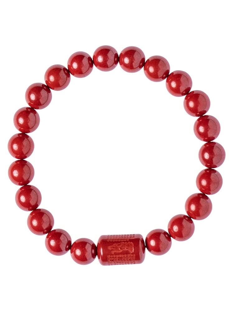SAEEYCUE Feng Shui Bracelet Tai Sui Amulet Red Cinnabar Good Fortune Bracelet