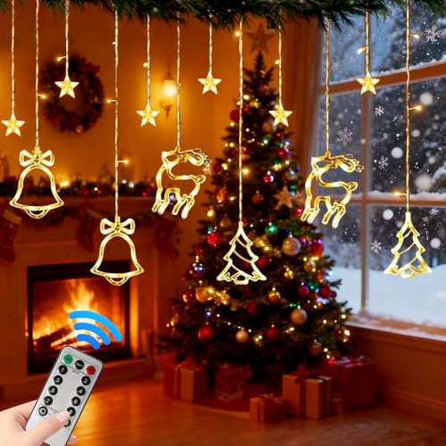 Weihnachtsbeleuchtung Fenster3.5M, Weihnachtsdeko Fenster Deleuchtet...