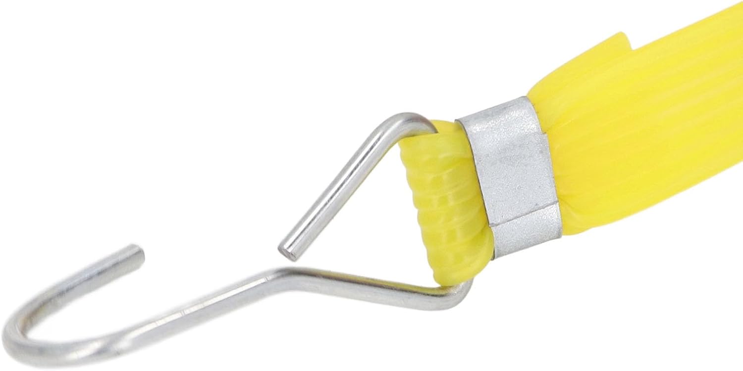 Heavy Duty Bungee Strap Tie Down Rope, PEP 2cm Width Bungee Cord with Resist Coating for Moving, Securing Goods on Cars, Motorcycles,Easy to use Flat Bungee Cord (4M)