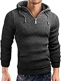 kangaroos jacke kinder Hochwertige Verarbeitung Grin&Bear Herren Slim fit Grobstrick Kapuzenpullover anthrazit Gr. S GEC333
