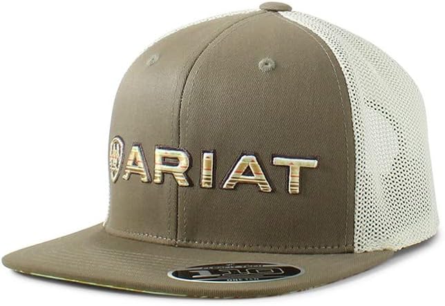 Ariat Men's Black Red Gray Mesh Hat