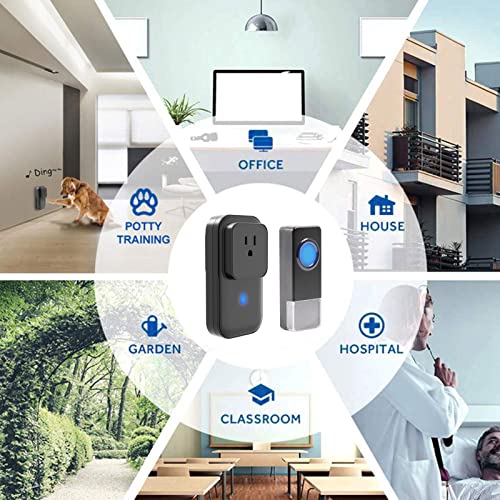 Wireless Doorbell, Ptspdp Doorbell Chimes Kit, Door Chime For Home/Classroom, Ip55 Waterproof Doorbell Operating At 1000Ft Range With 58 Chimes, 5-Level Volume & Led Light #TOP7