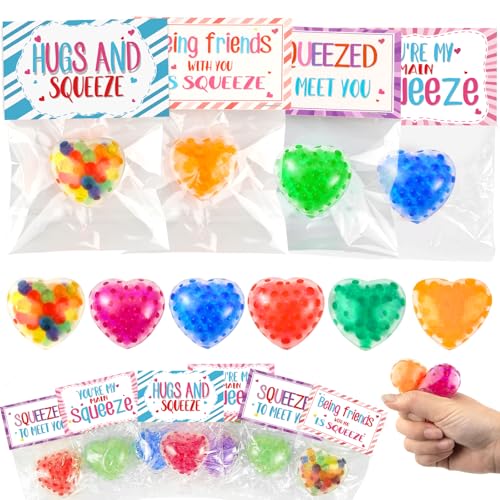 Labrostar 24Pack Valentines Day Cards with Heart Balls Valentines Day Gifts for Kids Valentines Exchange Cards for Boys Girls School Classroom Party Favors