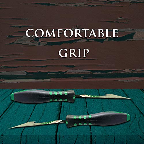 Centaurus AZ Putty Knife 6-in-1 Multi-tool Straight Scraper, Roller Cleaner, Gouger, Nail Puller, Can Opener, Screwdriver, Durable Handle with Hammer End, and Rigid Carbon Steel Blade, 2.5 Inch