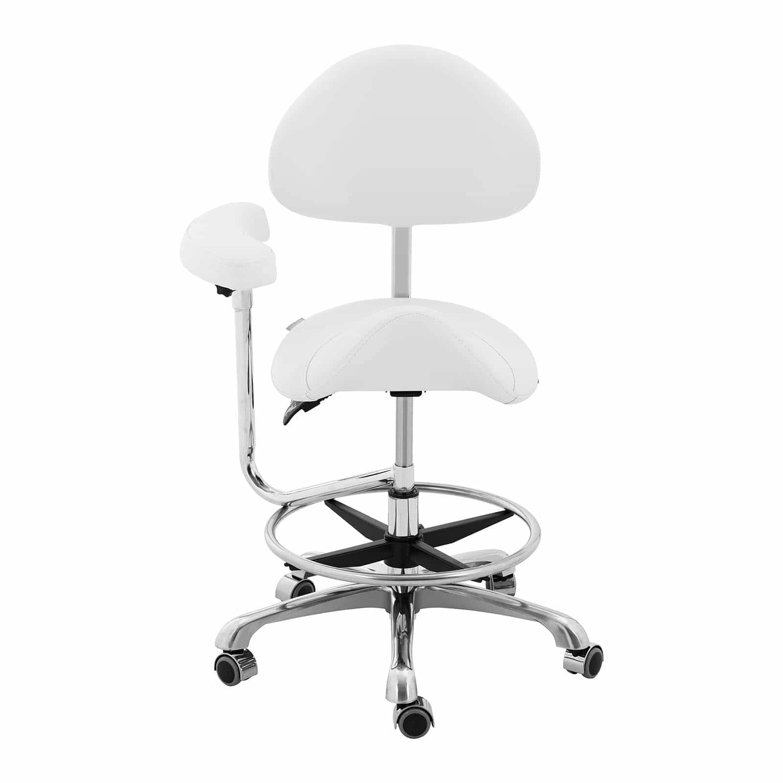 Physa Physa Wuppertal Chaise à roulettes 白！avec dossier marron et siège réglable en hauteur