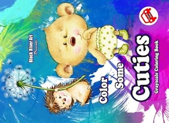 Color Some Cuties Travel Size Grayscale Coloring Book
