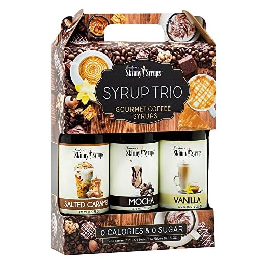 Jordan's Skinny Mixes | Classic Coffee Syrup Trio | Sugar Free 3 Pack | Salted Caramel, Vanilla, Mocha | (3) 12.7 oz Bottles