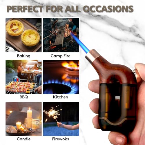 Encendedor de llama única HONEST con recarga de butano miniatura 5