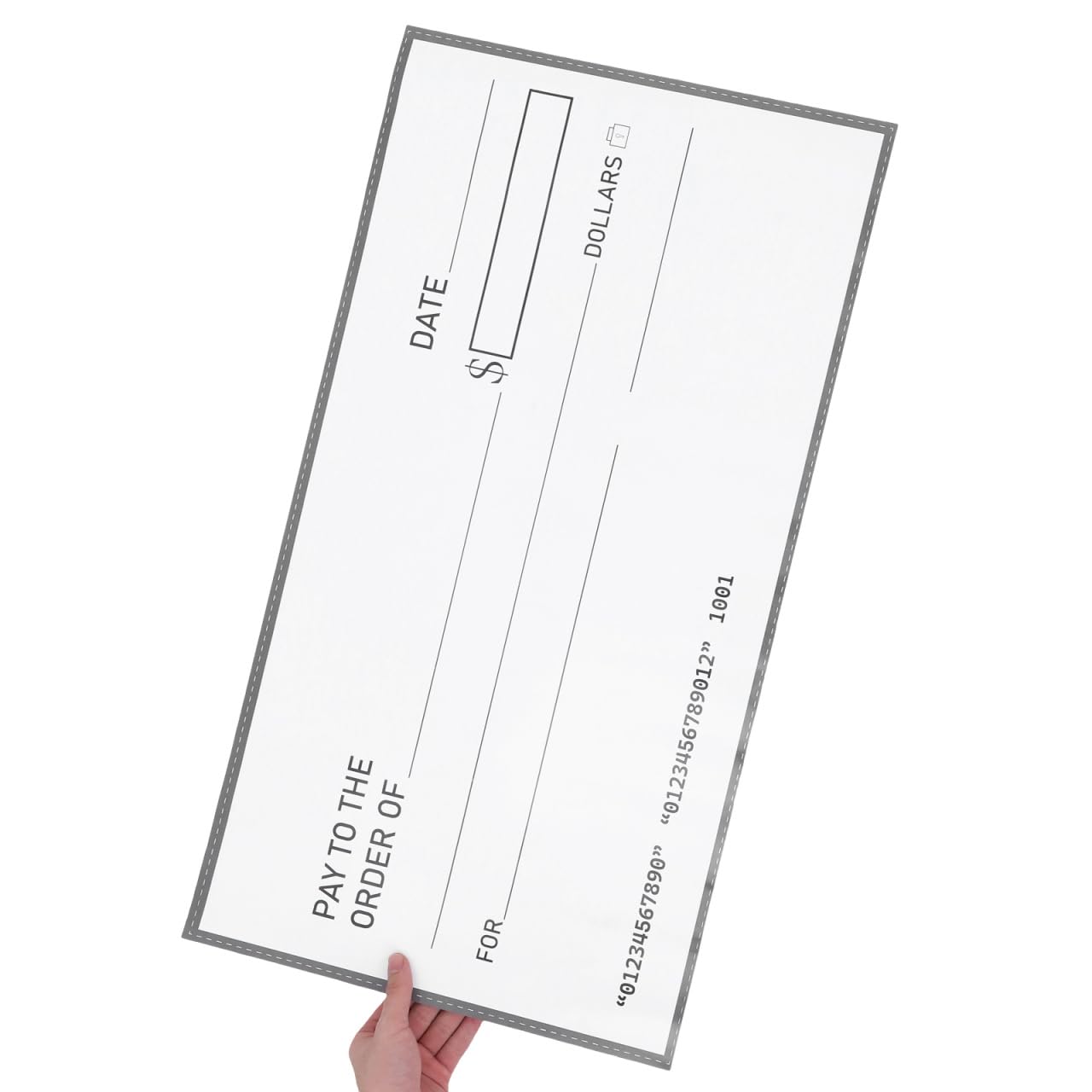 Housoutil Gros Faux Chèque, Chèque Géant Effaçable à Sec En Papier Couché, Accessoires Factice Waterproof Pour Animations De Fête Mariages Et Anniversaires Fête D'halloween Et De Noël