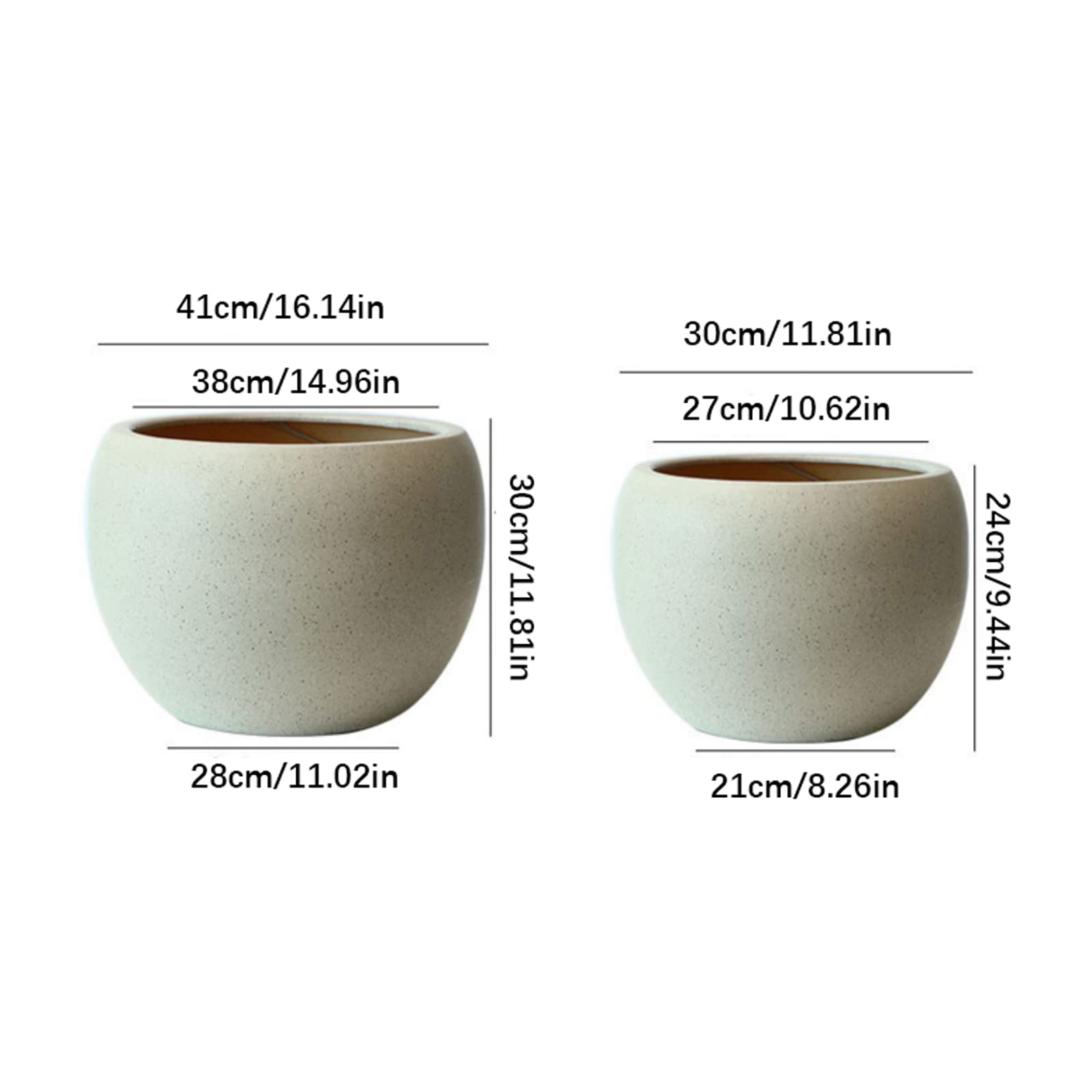 Vasi da Giardino Vaso da Fiori sferico Fioriera in Ceramica Vasi per Piante da Fiore con Foro di drenaggio per Piante Albero di Fiori Decorazione per Ufficio Domestico