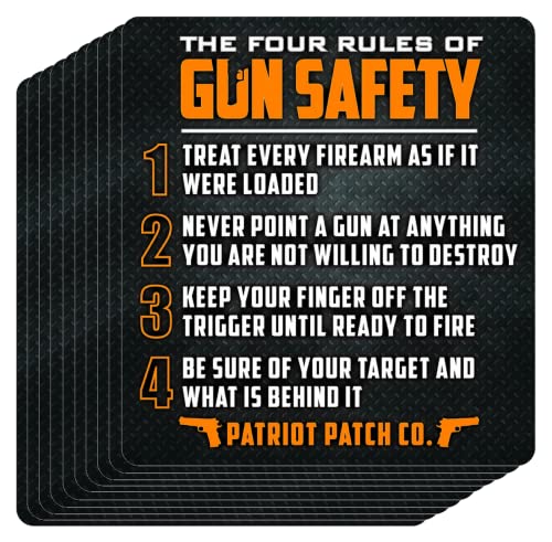Patriot Patch Co. - 4 Rules of Gun Safety Sticker (10)
